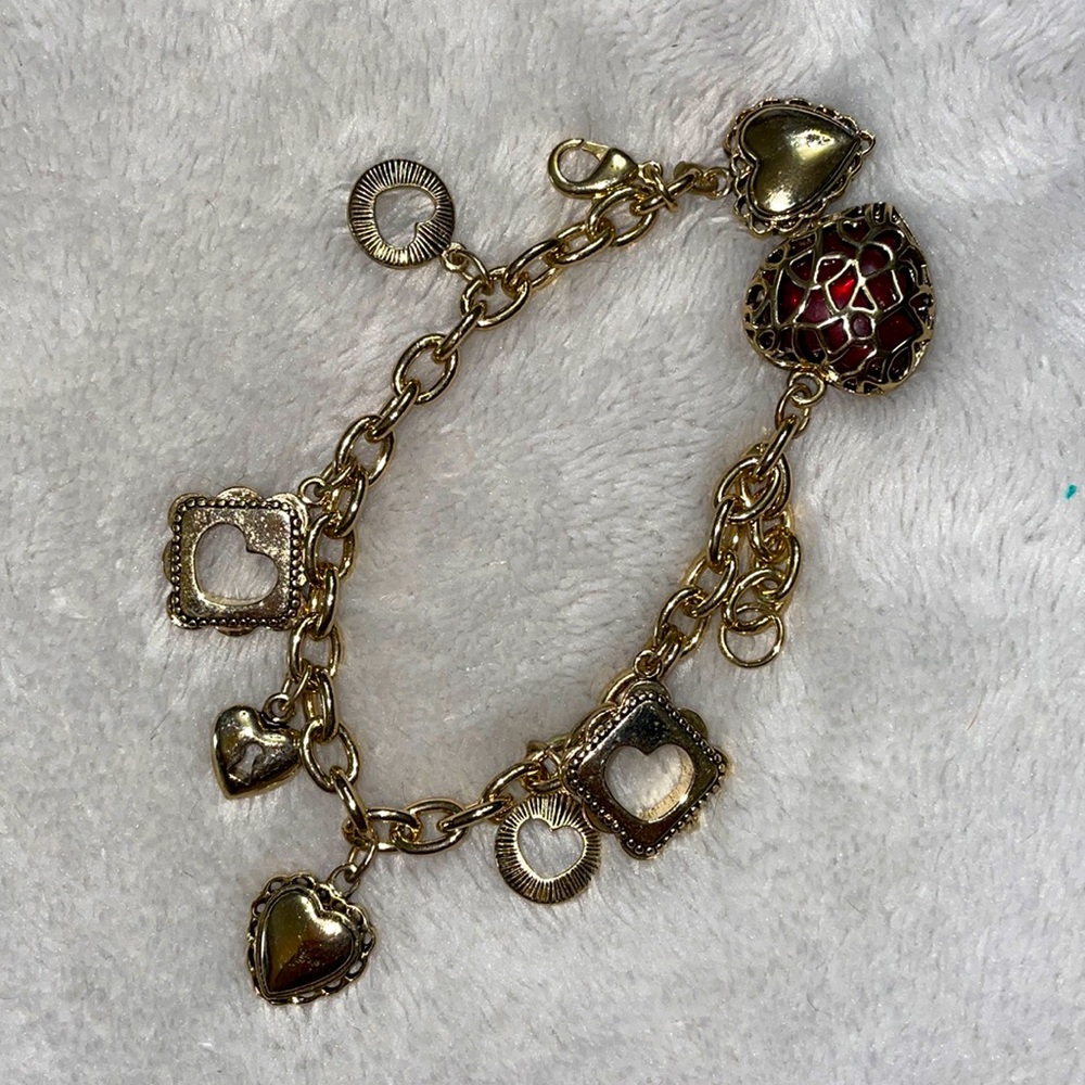 Gold Metal Charm Bracelet
